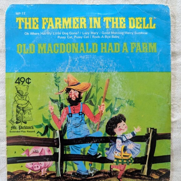 VTG Mr. Pickwick 45 RPM Bundle of 4 Kids Records Tubby Wizard of Oz Farm School - Picture 6 of 8